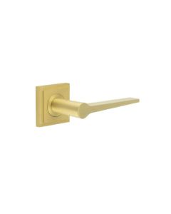 Frelan Burlington Knightsbridge Door Handle on Square Stepped Outer Rose Satin Brass BUR20KIT241 Consist of BUR20SB and BUR152SB