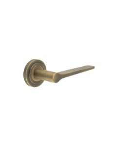 Frelan Burlington Knightsbridge Door Handle on Stepped outer Rose Antique Brass BUR20KIT3 Consist of BUR20AB and BUR52AB