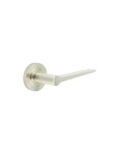 Frelan Burlington Knightsbridge Door Handle on Knurled Outer Rose Satin Nickel BUR20KIT317 Consist of BUR20SN and BUR55SN
