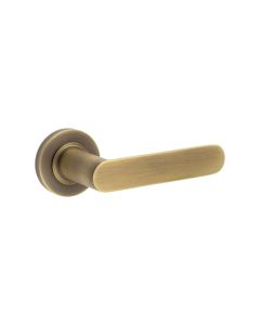 Frelan Burlington Kensington Door Handle on Plain outer Rose Antique Brass BUR25KIT1 Consist of BUR25AB and BUR50AB