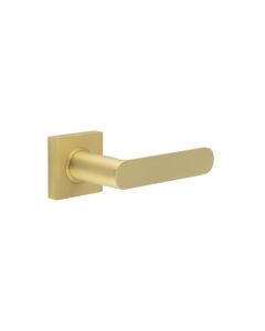 Frelan Burlington Kensington Door Handle on Square Plain Outer Rose Satin Brass BUR25KIT240 Consist of BUR25SB and BUR150SB