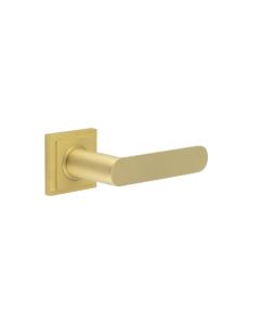 Frelan Burlington Kensington Door Handle on Square Stepped Outer Rose Satin Brass BUR25KIT241 Consist of BUR25SB and BUR152SB