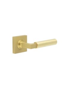 Frelan Burlington Westminster Door Handle on Square Plain Outer Rose Satin Brass BUR30KIT240 Consist of BUR30SB and BUR150SB