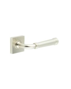 Frelan Burlington Highgate Door Handle on Square Plain Outer Rose Satin Nickel BUR35KIT318 Consist of BUR35SN and BUR150SN