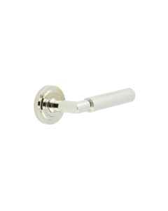 Frelan Burlington Piccadilly Door Handle on Stepped outer Rose Polished Nickel BUR40KIT159 Consist of BUR40PN and BUR52PN