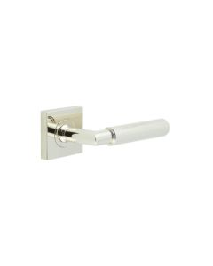 Frelan Burlington Piccadilly Door Handle on Square Plain Outer Rose Polished Nickel BUR40KIT162 Consist of BUR40PN and BUR150PN