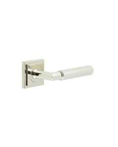 Frelan Burlington Piccadilly Door Handle on Square Stepped Outer Rose Polished Nickel BUR40KIT163 Consist of BUR40PN and BUR152PN