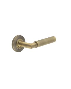 Frelan Burlington Piccadilly Door Handle on Chamfered outer Rose Antique Brass BUR40KIT2 Consist of BUR40AB and BUR51AB