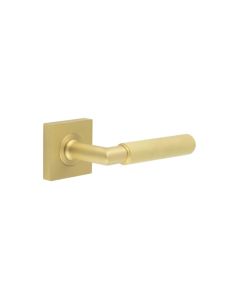 Frelan Burlington Piccadilly Door Handle on Square Plain Outer Rose Satin Brass BUR40KIT240 Consist of BUR40SB and BUR150SB