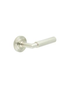 Frelan Burlington Piccadilly Door Handle on Chamfered outer Rose Satin Nickel BUR40KIT314 Consist of BUR40SN and BUR51SN