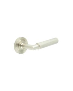 Frelan Burlington Piccadilly Door Handle on Reeded outer Rose Satin Nickel BUR40KIT316 Consist of BUR40SN and BUR53SN