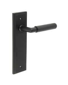 Burlington Piccadilly Lever on Latch Plate Complete with BUR40MB + BUR450MB Matt Black