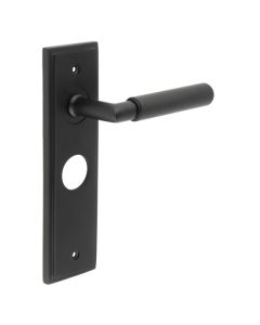 Burlington Piccadilly Lever on Bathroom Lock Plate Complete BUR40MB + BUR453MB Matt Black
