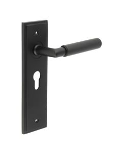 Burlington Piccadilly Lever on Euro Lock Plate Complete BUR40MB + BUR454MB Matt Black