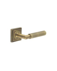 Frelan Burlington Piccadilly Door Handle on Square Stepped Outer Rose Antique Brass BUR40KIT7 Consist of BUR40AB and BUR152AB