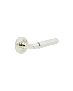 Frelan Burlington Piccadilly Door Handle on Chamfered outer Rose Polished Nickel BUR40KIT158 Consist of BUR40PN and BUR51PN