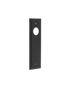Frelan Burlington 200x55mm MB latch back plates for lever on rose BUR450MB Matt Black