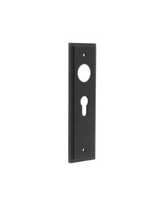 Frelan Burlington 200x55mm MB Euro 47.5mm C/C back plates for lever on rose BUR454MB Matt Black