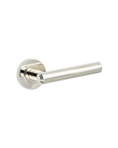 Frelan Burlington Richmond Door Handle on Plain outer Rose Polished Nickel BUR45KIT157 Consist of BUR45PN and BUR50PN