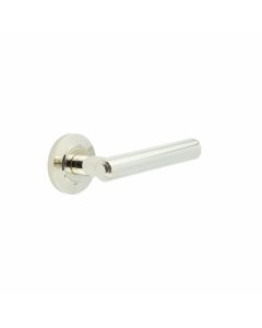 Frelan Burlington Richmond Door Handle on Chamfered outer Rose Polished Nickel BUR45KIT158 Consist of BUR45PN and BUR51PN