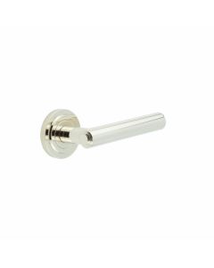 Frelan Burlington Richmond Door Handle on Stepped outer Rose Polished Nickel BUR45KIT159 Consist of BUR45PN and BUR52PN