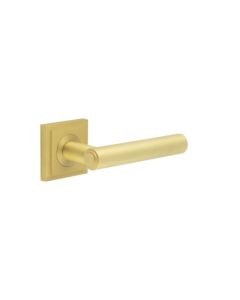 Frelan Burlington Richmond Door Handle on Square Stepped Outer Rose Satin Brass BUR45KIT241 Consist of BUR45SB and BUR152SB
