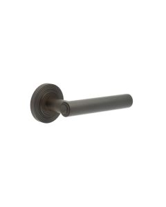 Frelan Burlington Richmond Door Handle on Reeded outer Rose Dark Bronze BUR45KIT82 Consist of BUR45DB and BUR53DB