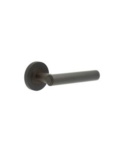 Frelan Burlington Richmond Door Handle on Knurled Outer Rose Dark Bronze BUR45KIT83 Consist of BUR45DB and BUR55DB