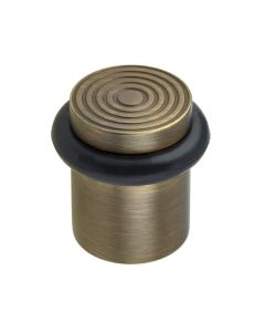 Frelan Reeded Floor mounted doorstop BUR963AB Antique Brass