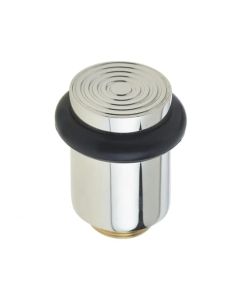 Frelan Reeded Floor mounted doorstop BUR963PN Polished Nickel