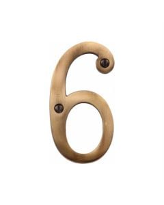 Heritage Brass C1560 6-AT Numeral 6 Face Fix 76mm (3) Antique finish