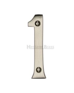 Heritage Brass C1561 1-UL Numeral 1 Face Fix 76mm (3) Unlacquered