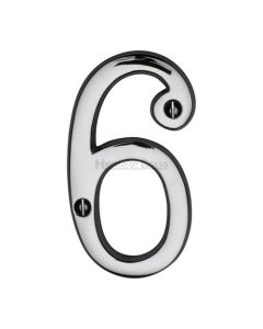 Heritage Brass C1561 6-PC Numeral 6 Face Fix 76mm (3) Polished Chrome finish