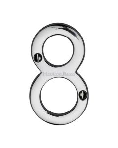 Heritage Brass C1561 8-PC Numeral 8 Face Fix 76mm (3) Polished Chrome finish