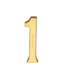 Heritage Brass Numeral 1 Concealed Fix 76mm (3") Polished Brass