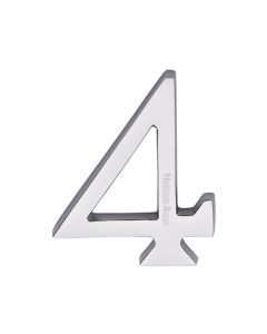 Heritage Brass Numeral 4 Concealed Fix 76mm (3") Polished Chrome