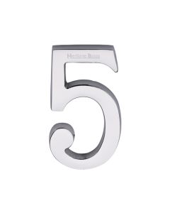 Heritage Brass Numeral 5 Concealed Fix 76mm (3") Polished Chrome