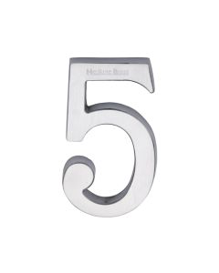 Heritage Brass Numeral 5 Concealed Fix 76mm (3") Satin Chrome