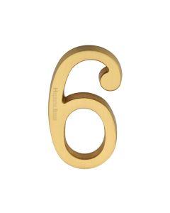 Heritage Brass Numeral 6 Concealed Fix 76mm (3") Satin Brass