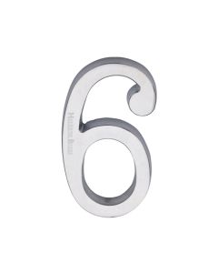 Heritage Brass Numeral 6 Concealed Fix 76mm (3") Satin Chrome