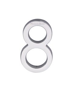 Heritage Brass Numeral 8 Concealed Fix 76mm (3") Polished Chrome