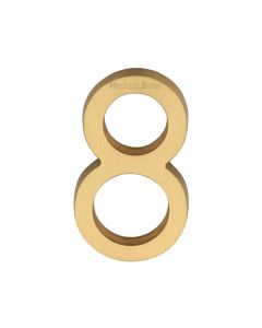 Heritage Brass Numeral 8 Concealed Fix 76mm (3") Satin Brass