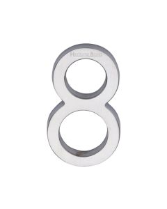 Heritage Brass Numeral 8 Concealed Fix 76mm (3") Satin Chrome