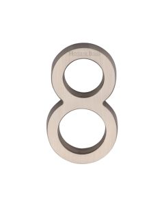 Heritage Brass Numeral 8 Concealed Fix 76mm (3") Satin Nickel