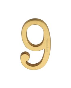 Heritage Brass Numeral 9 Concealed Fix 76mm (3) Satin Brass