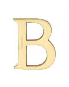 Heritage Brass C1565 2 B-SB Alphabet B Pin Fix 51mm (2) Satin Brass Finish