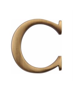 Heritage Brass C1565 2 C-AT Alphabet C Pin Fix 51mm (2) Antique Finish