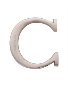 Heritage Brass C1565 2 C-SN Alphabet C Pin Fix 51mm (2) Satin Nickel Finish
