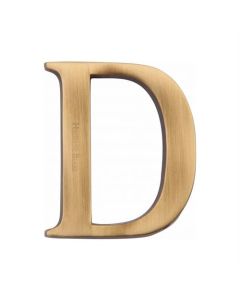 Heritage Brass C1565 2 D-AT Alphabet D Pin Fix 51mm (2) Antique Finish