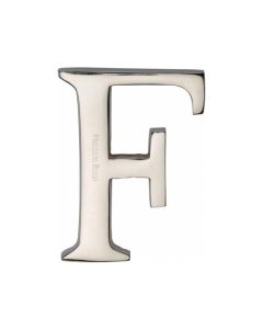 Heritage Brass C1565 2 F-PNF Alphabet F Pin Fix 51mm (2) Polished Nickel Finish